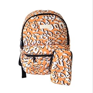 TED BAKER LONDON Leopard Print Puff Backpack & Detachable Mini Pouch